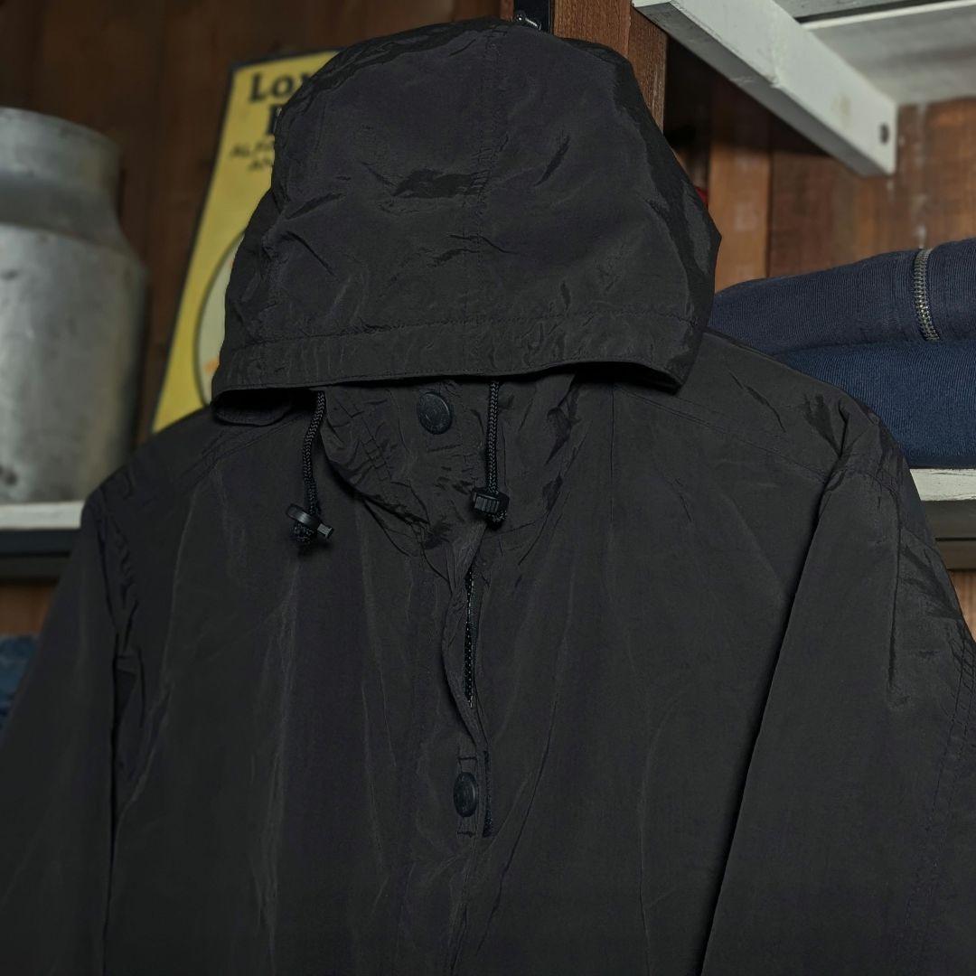 90s　Eddie Bauer　ブラックシェル　モンスターパーカー　ドローコード