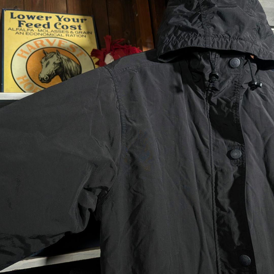 90s　Eddie Bauer　ブラックシェル　モンスターパーカー　ドローコード