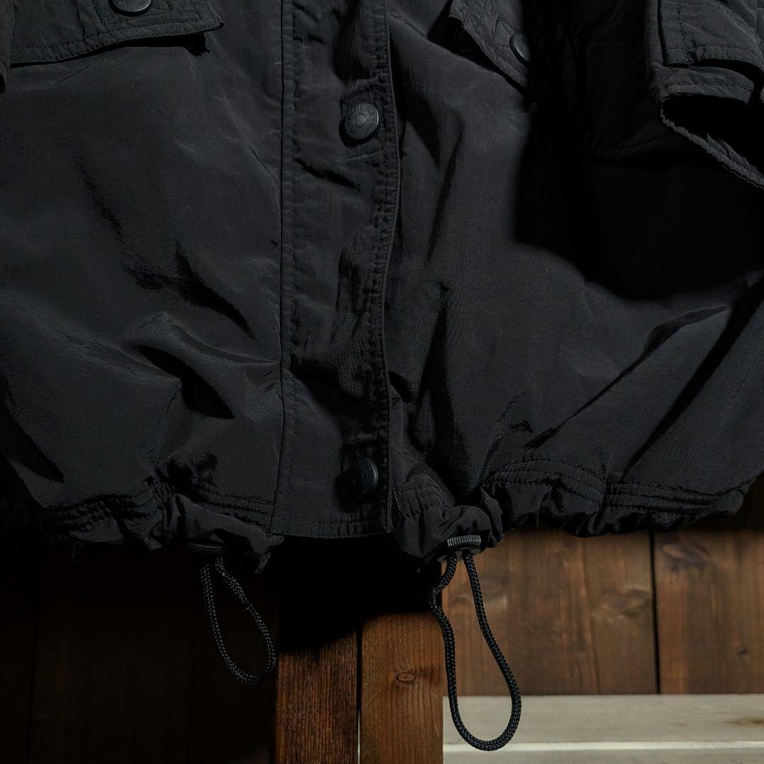 90s　Eddie Bauer　ブラックシェル　モンスターパーカー　ドローコード