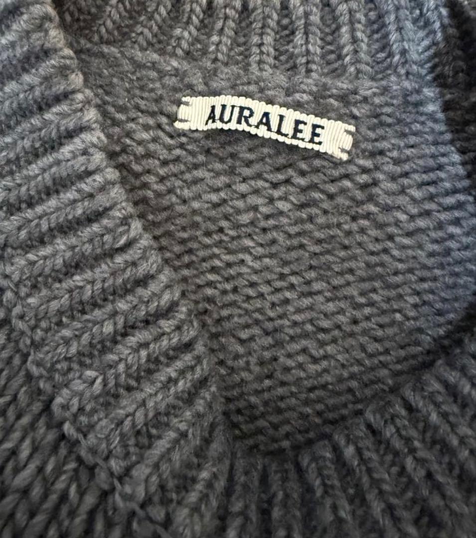 【ほぼ未使用】　AURALEE スーパーミルド ビッグニット 4