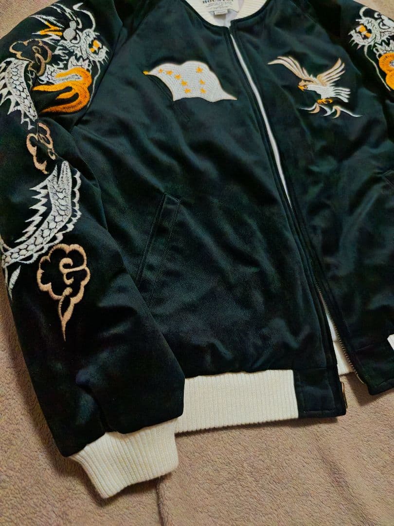 美品 HOUSTON USA アラスカ 日本限定 別珍 スカジャン unisex