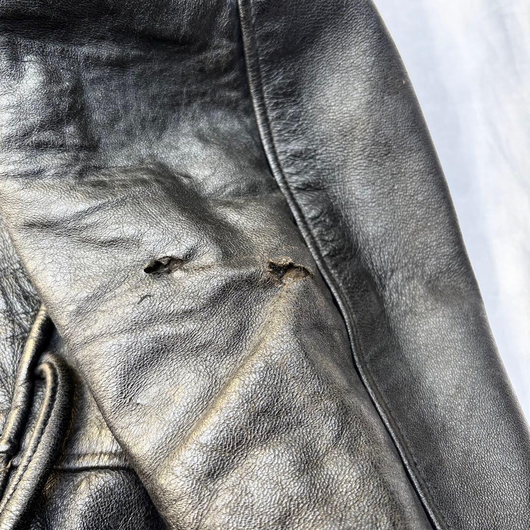 60s〜70s フランス　ファイヤーマン　レザーコート　GVF コルビジェ