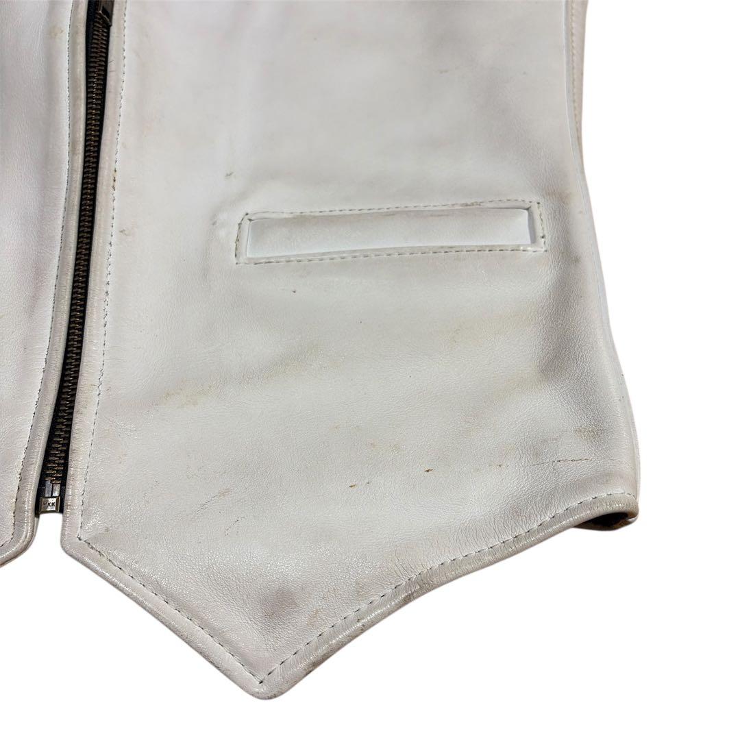 vanson レザーベスト サイズ36 S ホワイト