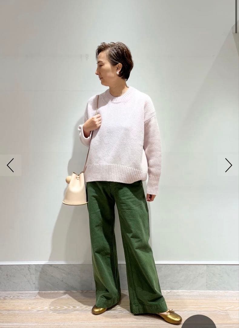 ギャルリーヴィー　ファインウールクルーネックプルオーバー　ピンク