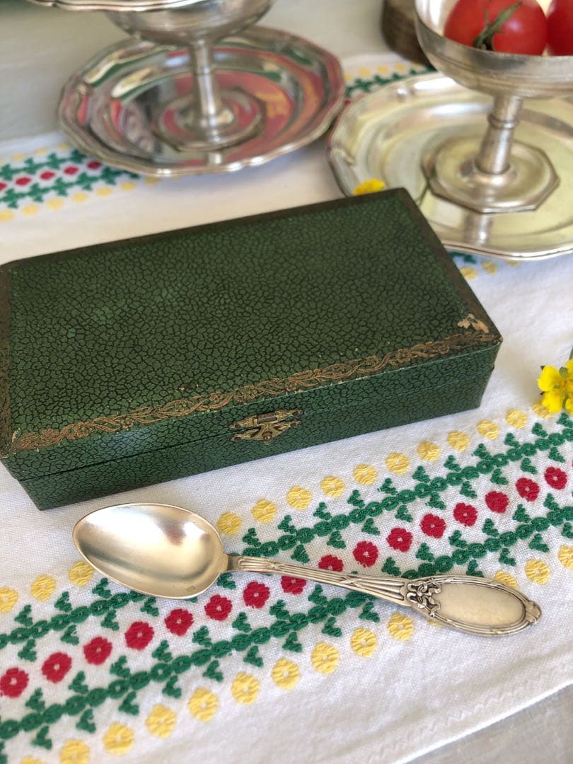 フランスアンティーク　箱付スプーン　6本セット　フランスアンティークカトラリー