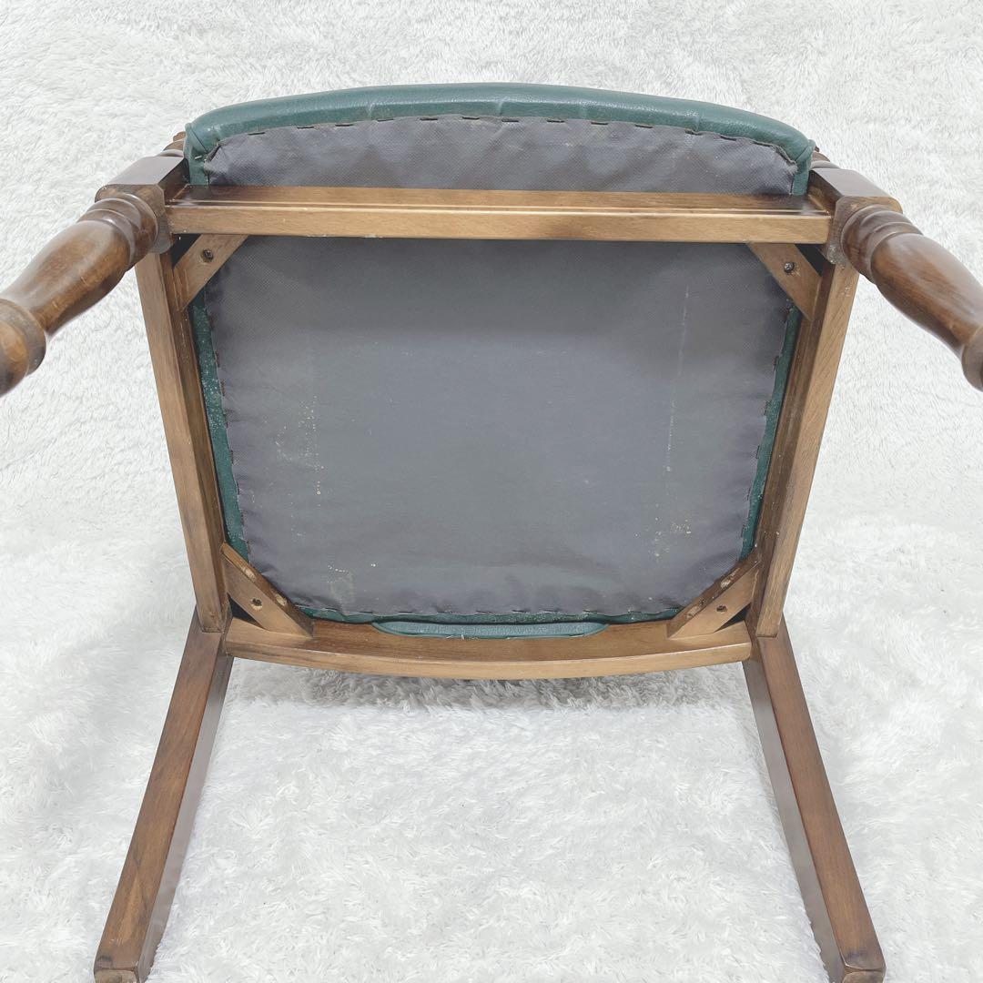 karimoku カリモク アームチェア レザー ミドリCC3600GK②