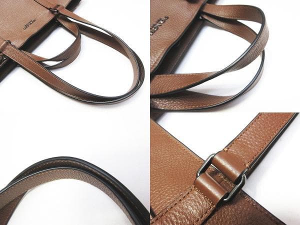 ● COACH レザー 2way トートバッグ ブラウン CR390 メンズ