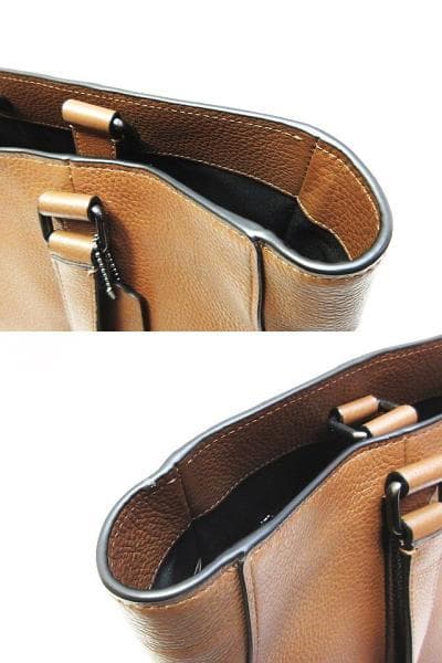 ● COACH レザー 2way トートバッグ ブラウン CR390 メンズ
