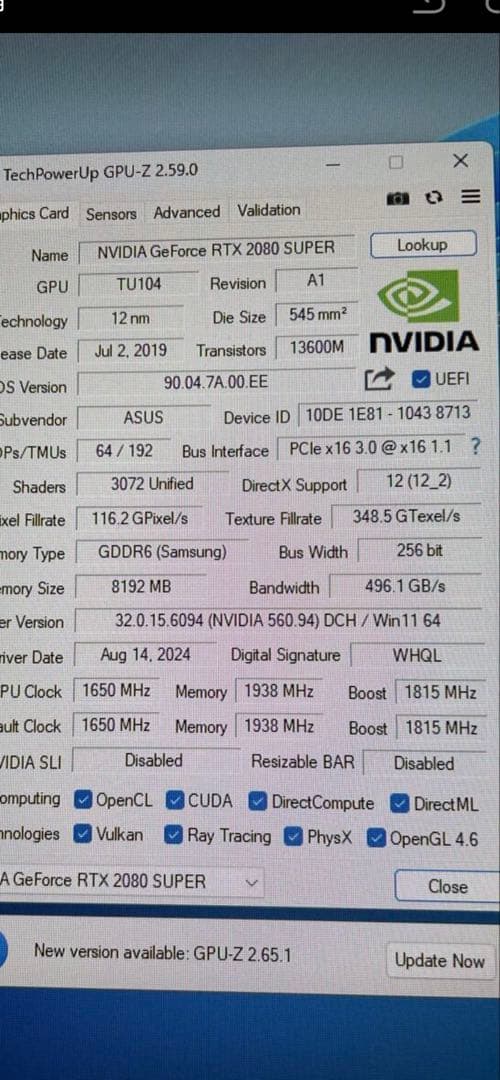 美品ASUS ROG Strix 2080super