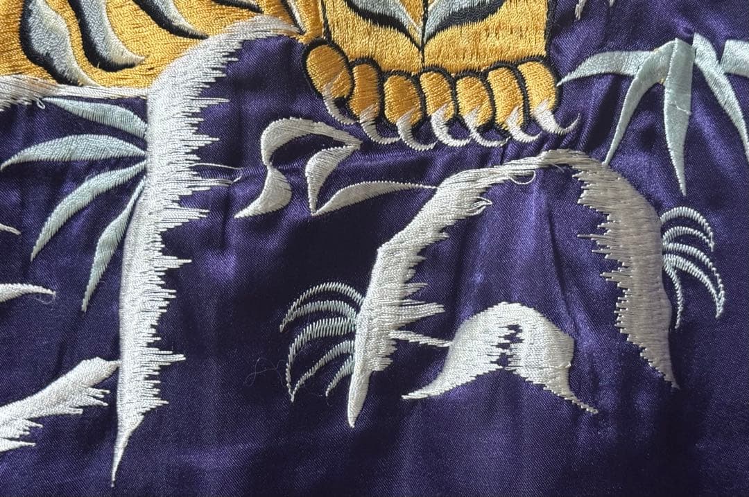 ★希少美品！テーラー東洋 リバーシブルスカジャン 鷲虎龍 ブラック/パープル L