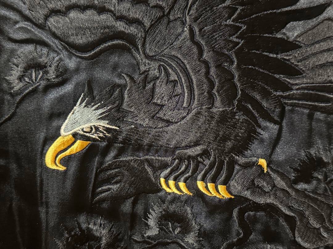 ★希少美品！テーラー東洋 リバーシブルスカジャン 鷲虎龍 ブラック/パープル L