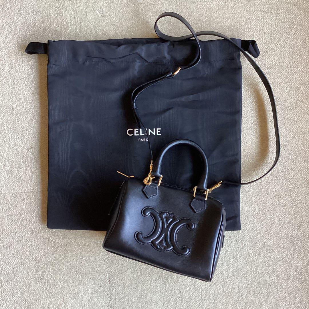 お決まり品　セリーヌスモールボストンバック黒トリオンフ
