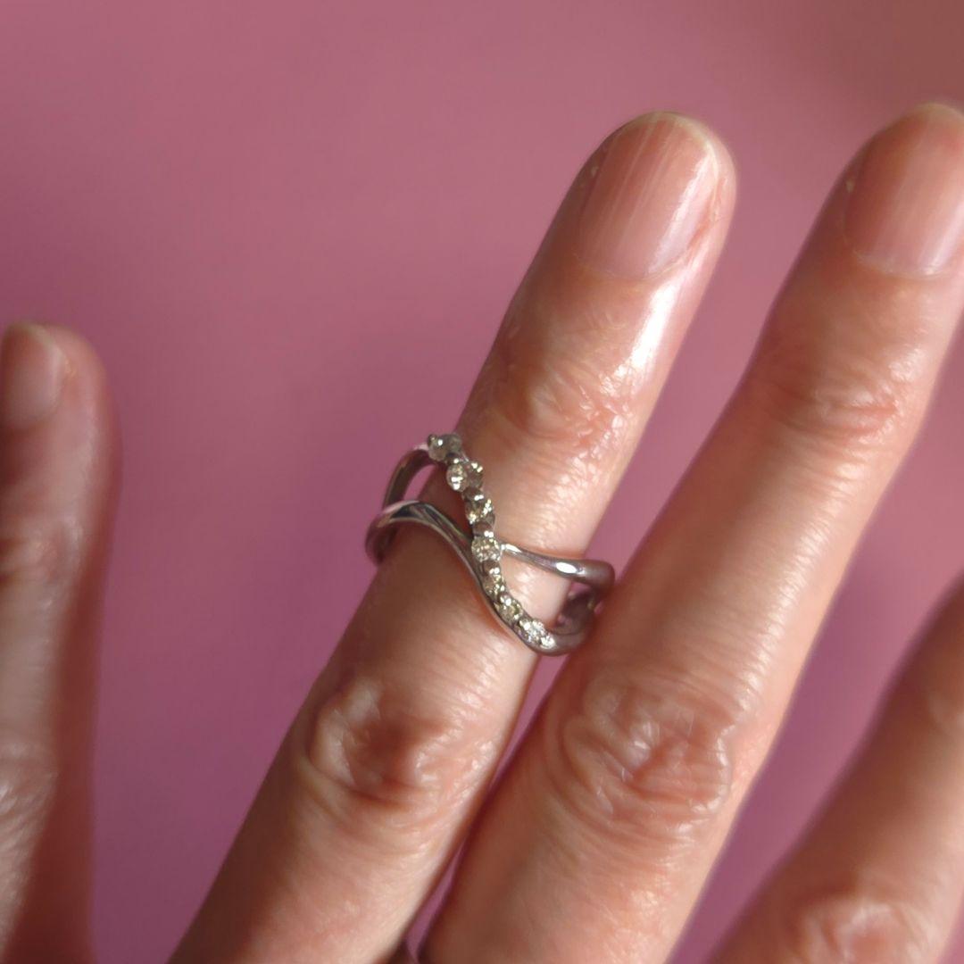 K18WGダイヤモンドリング