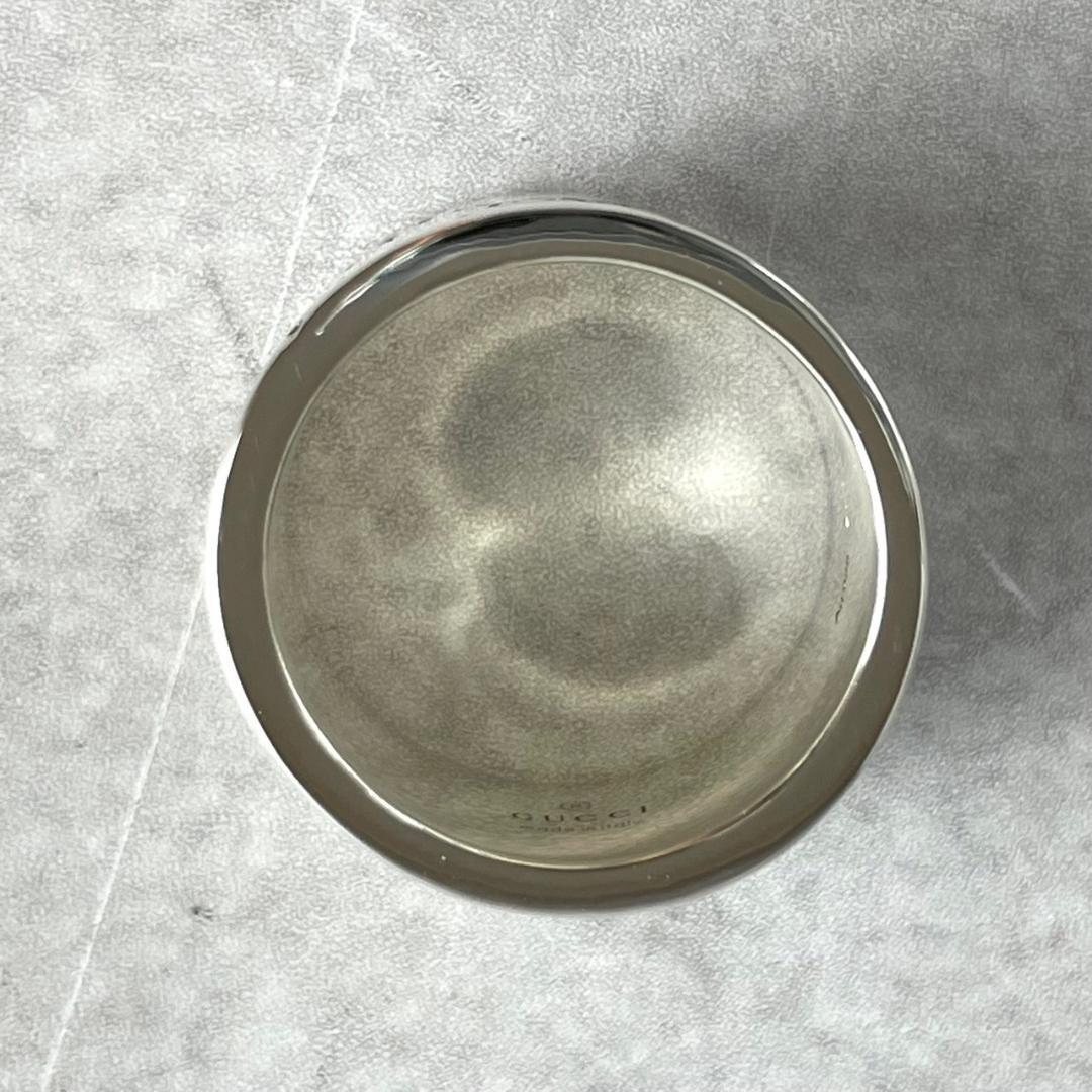 約17.5号/極美品✨ GUCCI ゴースト ワイド シルバー リング 925