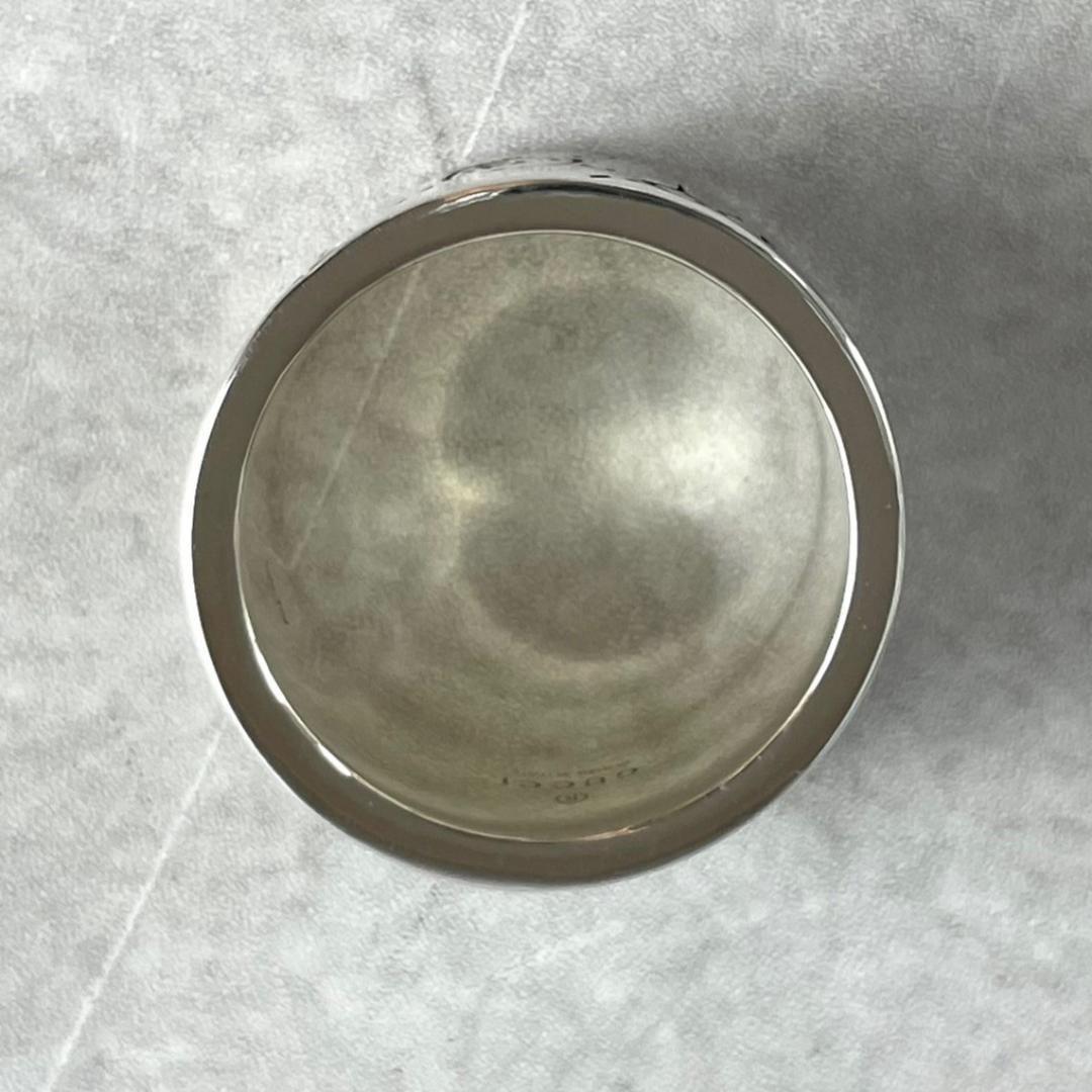 約17.5号/極美品✨ GUCCI ゴースト ワイド シルバー リング 925