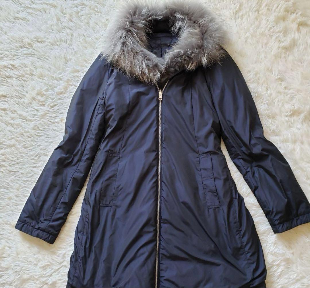 着回し抜群●KTキヨコタカセ　ダウンコート　ファー着脱可　リバーシブル　11号