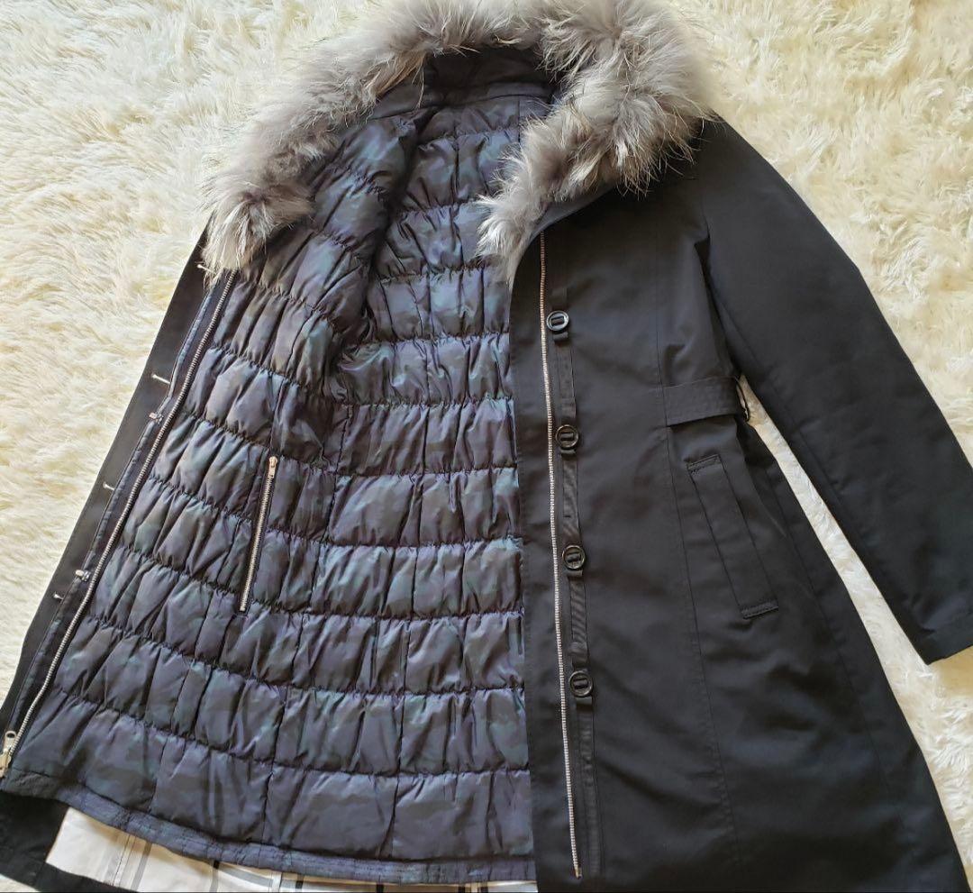 着回し抜群●KTキヨコタカセ　ダウンコート　ファー着脱可　リバーシブル　11号