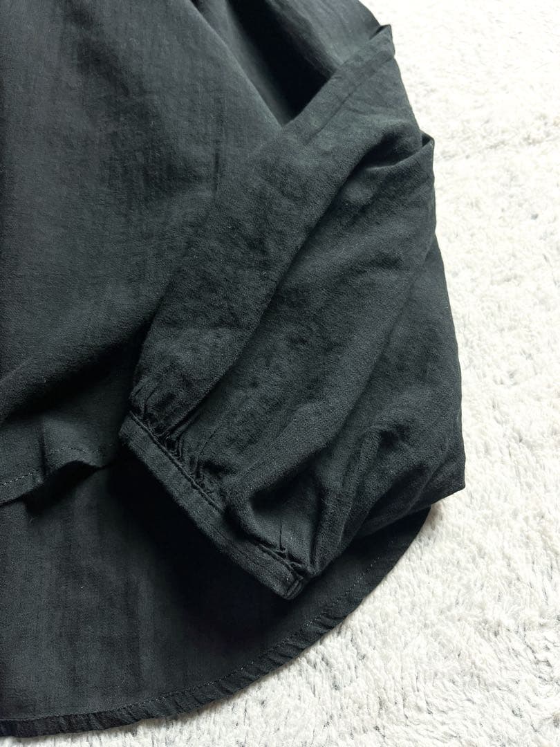 【かぐれ】kagure コットンシルク混 バックギャザーシアーブラウス トップス