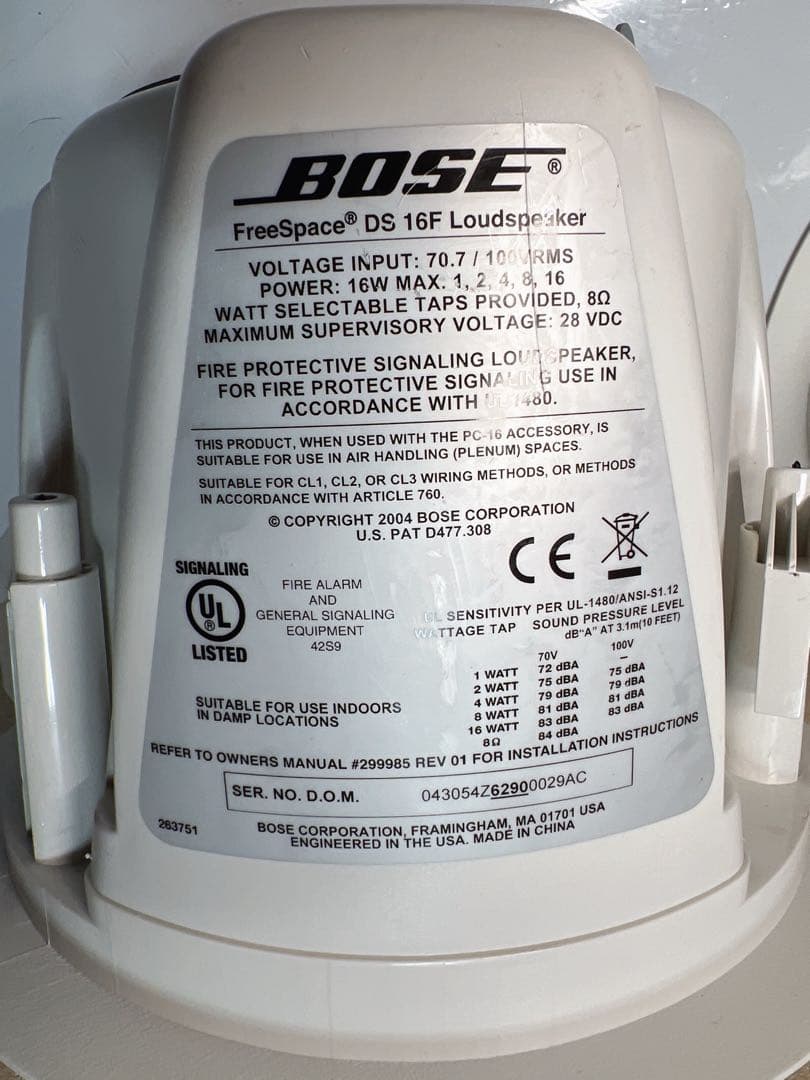 BOSE DS 16F 拡声器 天井埋め込みスピーカー 4台セット