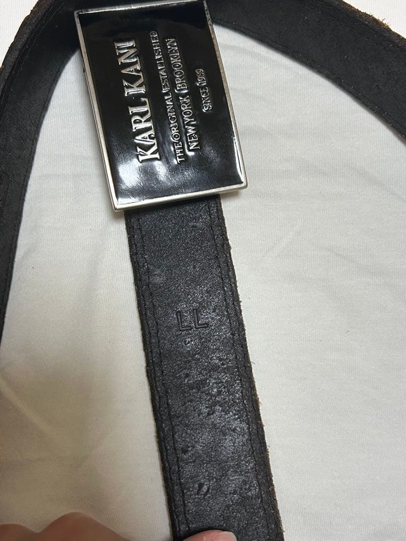 【希少レア】90s カールカナイ　本革　ベルト KARL KANI