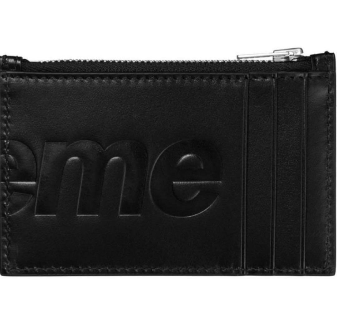 小物 Supreme Leather Zip Card Holder \"Black\"