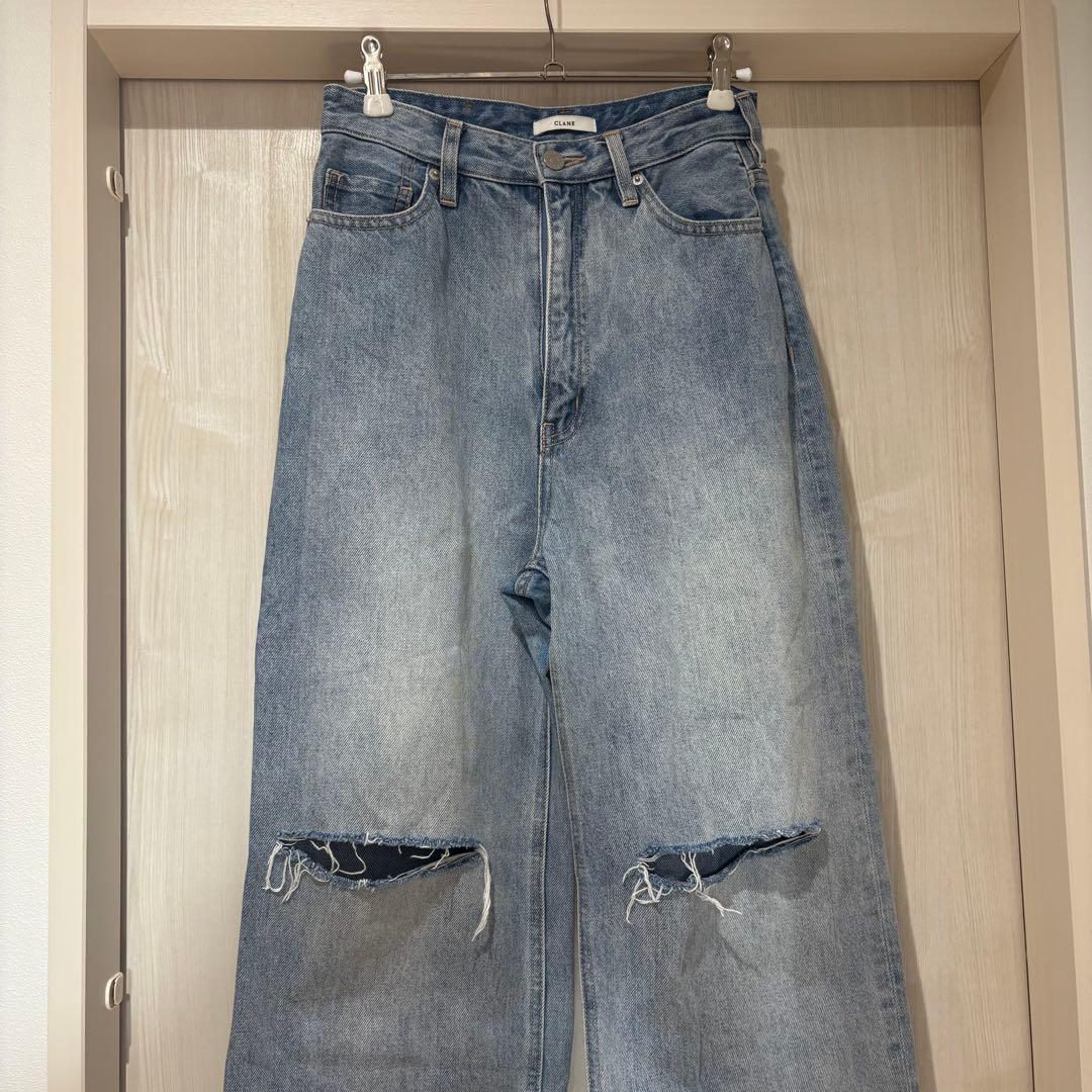 CLANE SLASHCUTDENIMPANTS 1 クラネ デニムパンツ