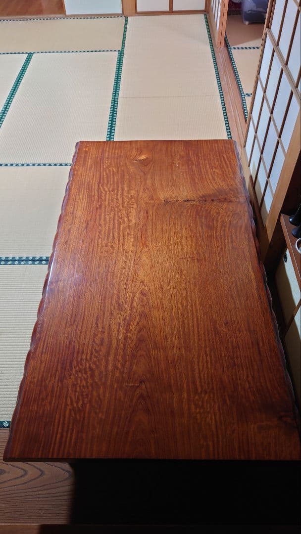 一枚板座卓　ブビンガ　※引き取り限定