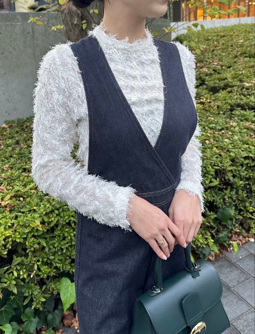 ファンシートップス Sara Cygne グレイ