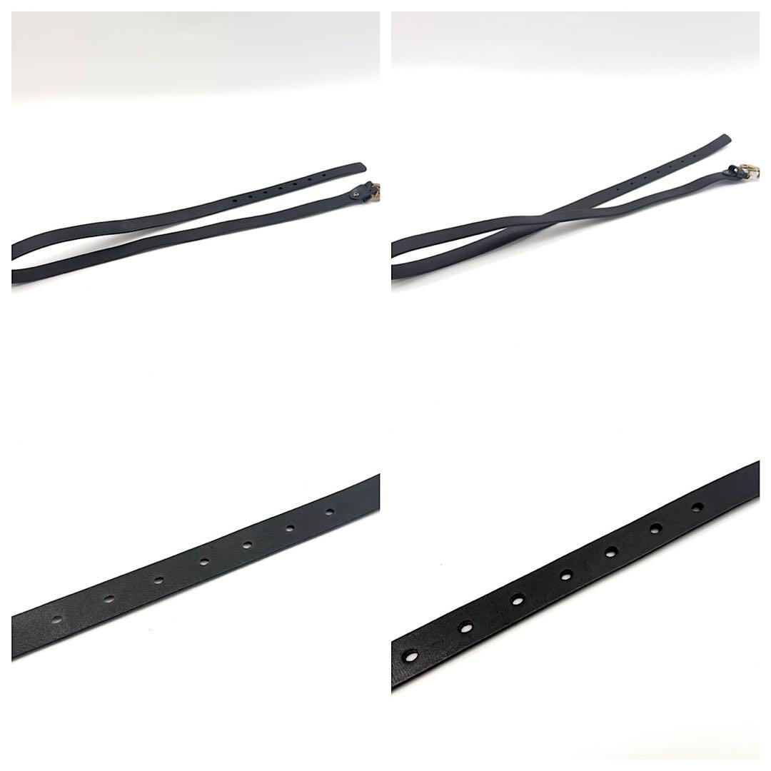 【極美品】GUCCI　ベルト　黒　GGマーモント　ゴールド　レザー　ロゴバックル