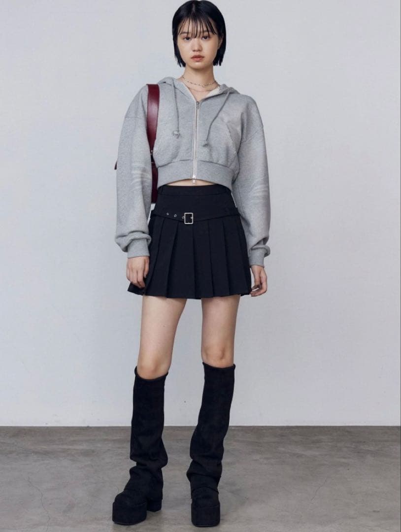 ✨極美品✨エモダ/ルーズフレアカバーフィットブーツ/ロングブーツ/ブラック/M