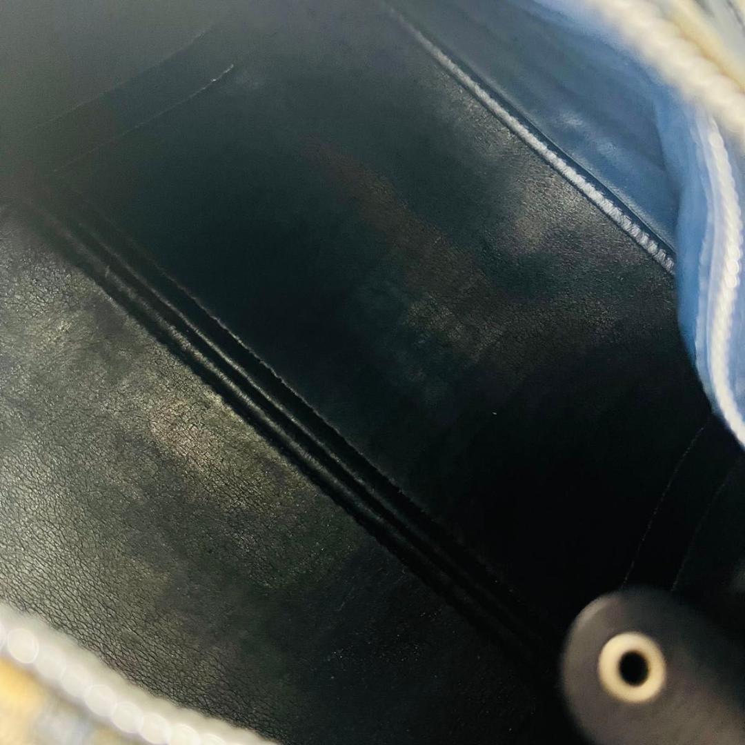 【人気】Chistian Dior ミニボストンバッグ　トロッター　ネイビー