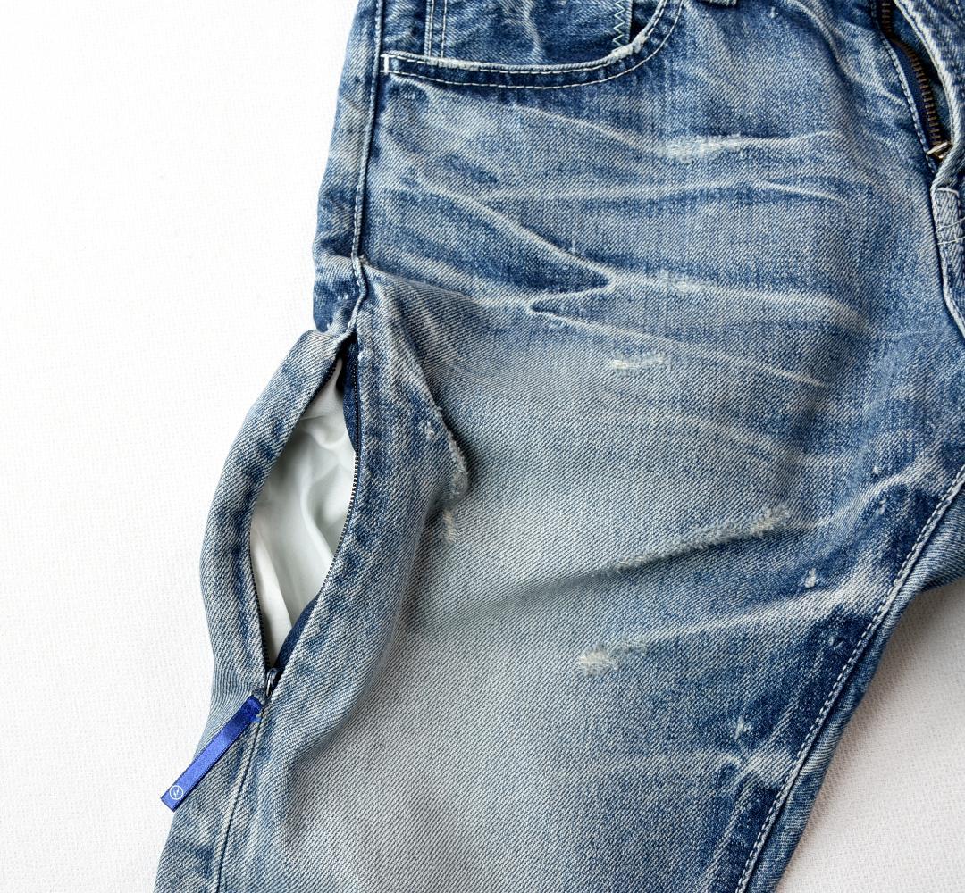 DENIM BY VANQUISH & FRAGMENT リペア加工デニムパンツ