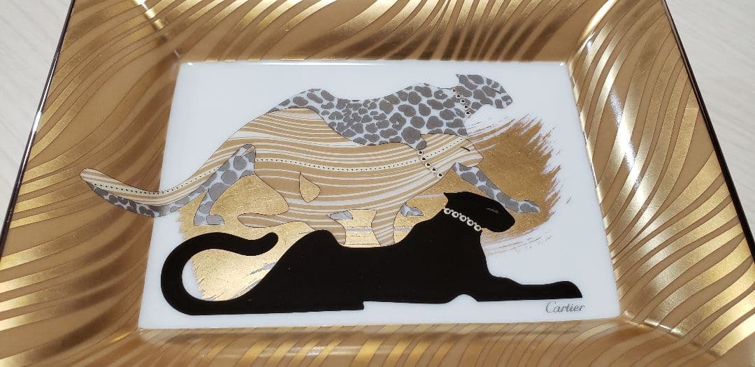 Cartier カルティエ プレート パンサー 皿 小物入 ポーセリン トレー
