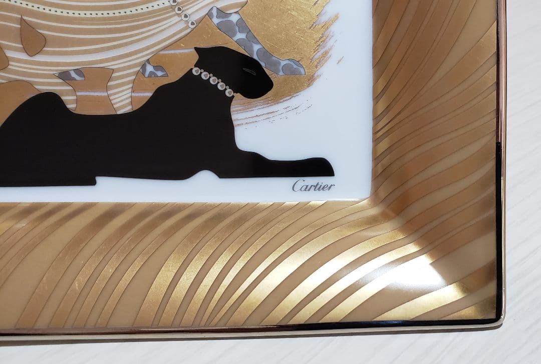 Cartier カルティエ プレート パンサー 皿 小物入 ポーセリン トレー