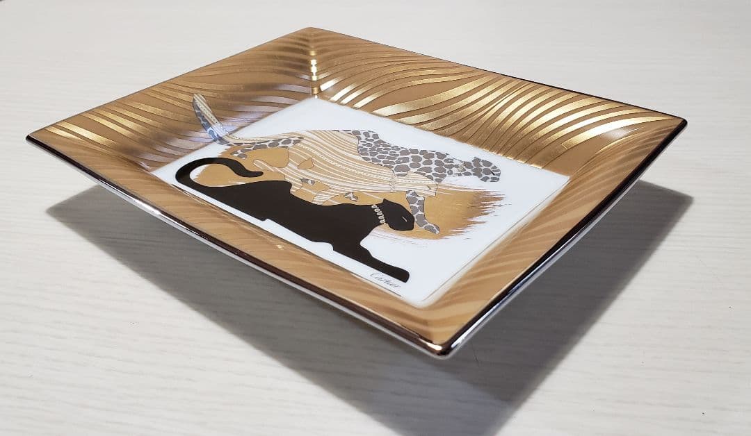 Cartier カルティエ プレート パンサー 皿 小物入 ポーセリン トレー