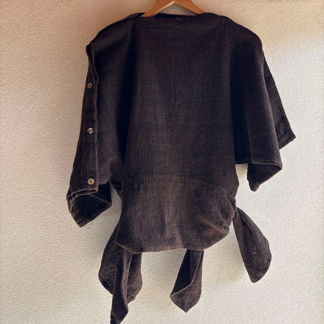 うさとの服  usaato 黒檀染め マルチウェイトップス 新品同様