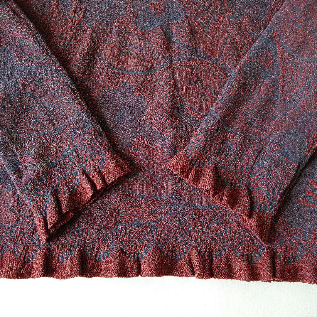 エムアンドキョウコ　ラッセルレース　リバーシブル長袖プルオーバー