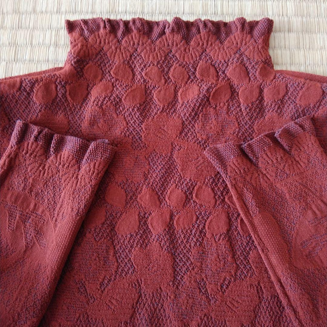 エムアンドキョウコ　ラッセルレース　リバーシブル長袖プルオーバー