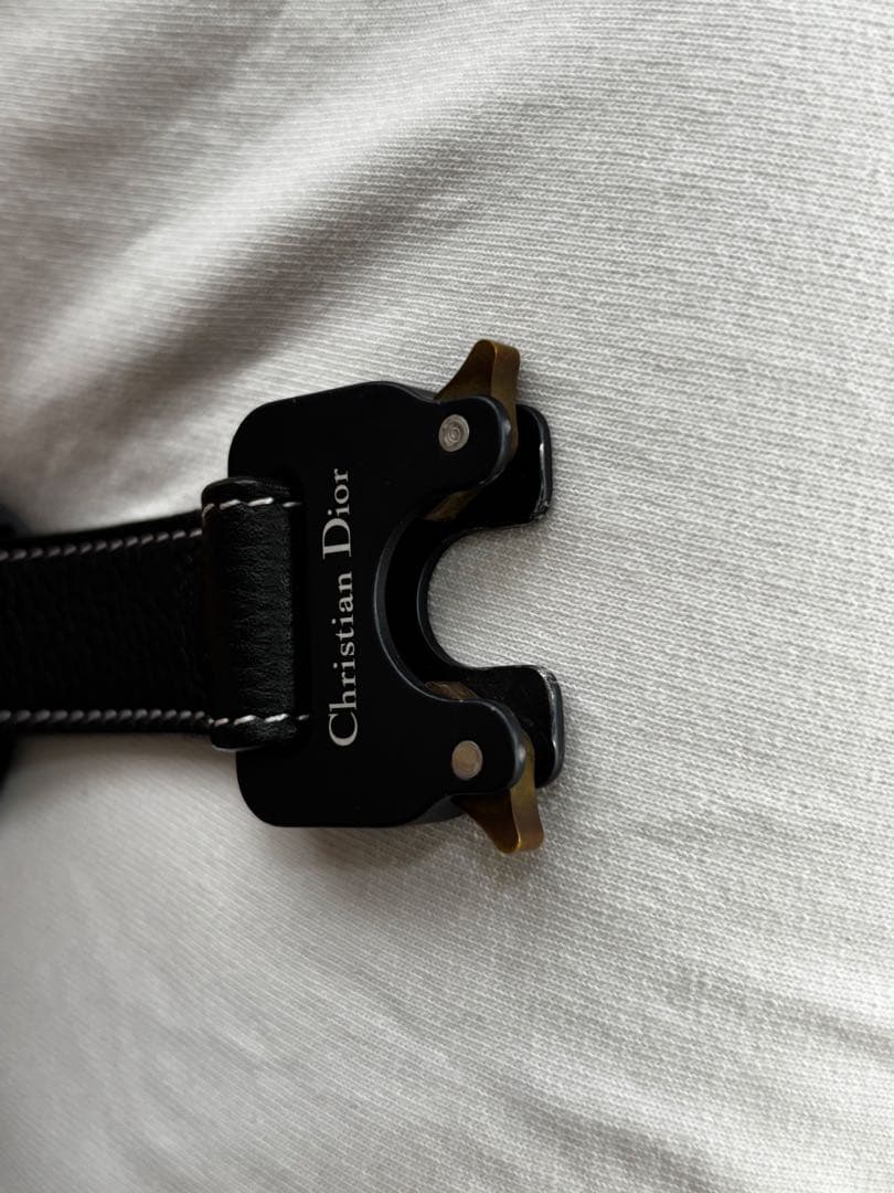 DIOR×ALYX レザーベルト 85 ローラーコースターバックル