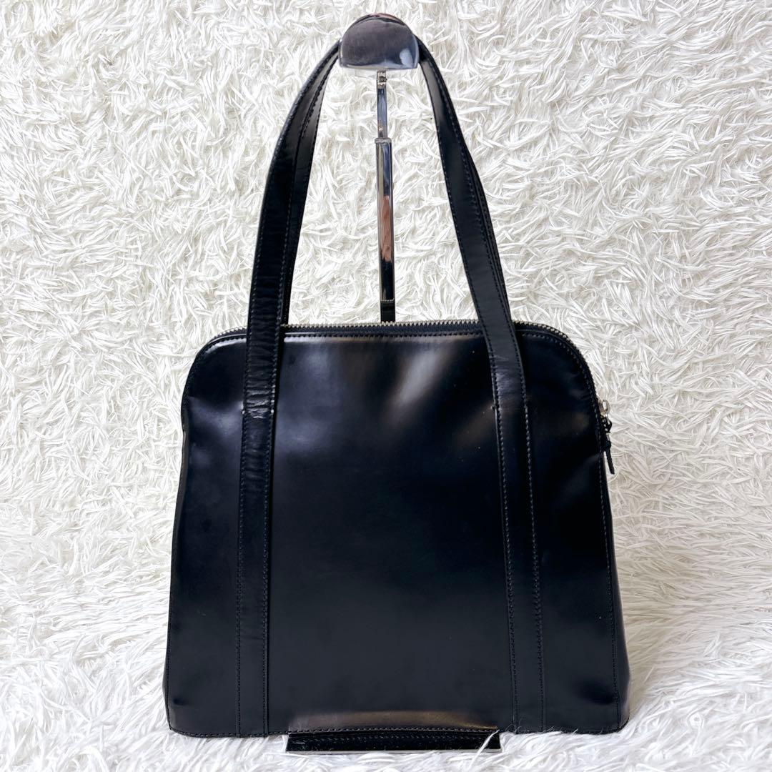 マーガレットハウエル 旧ロゴ レザー ハンドバッグ トート 黒 本革