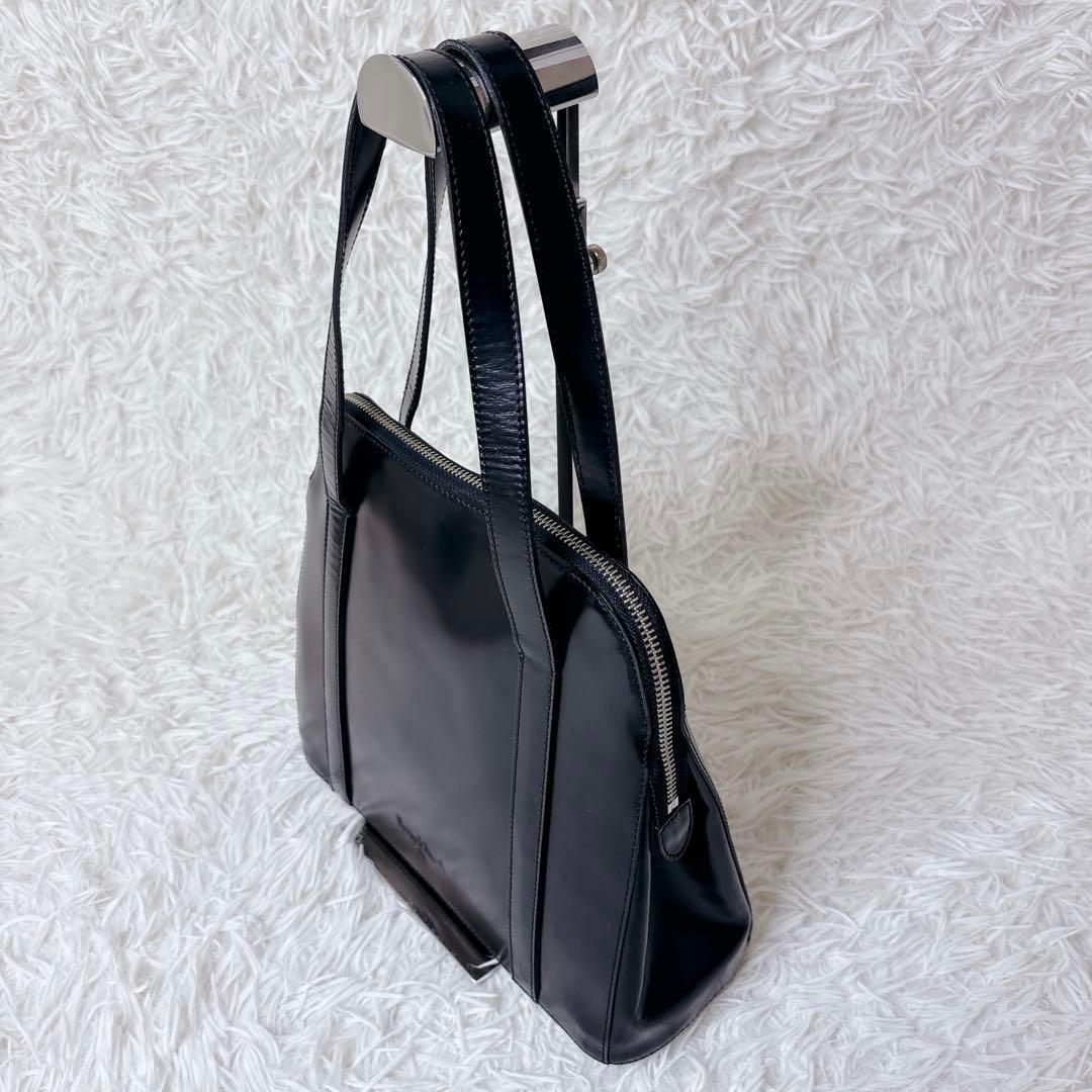 マーガレットハウエル 旧ロゴ レザー ハンドバッグ トート 黒 本革