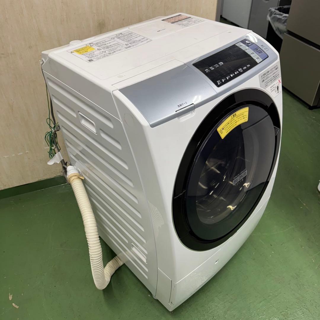 214 日立ビッグドラム式洗濯機　乾燥付　11/6キロ　小型　一人暮らし　左開き