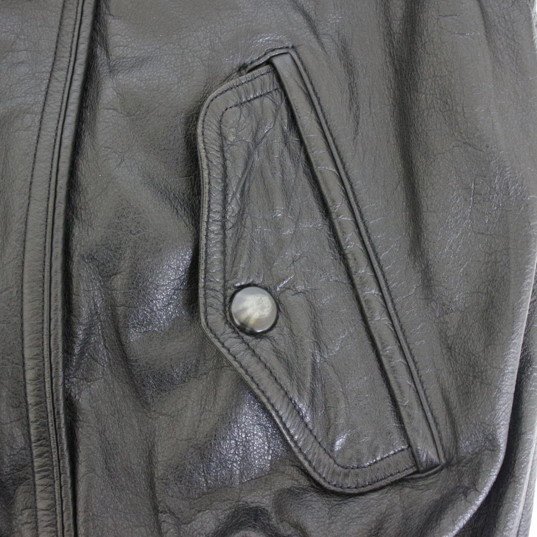 90s A-2フライトジャケット Ｌサイズ　レザージャケット 黒 牛革　本革