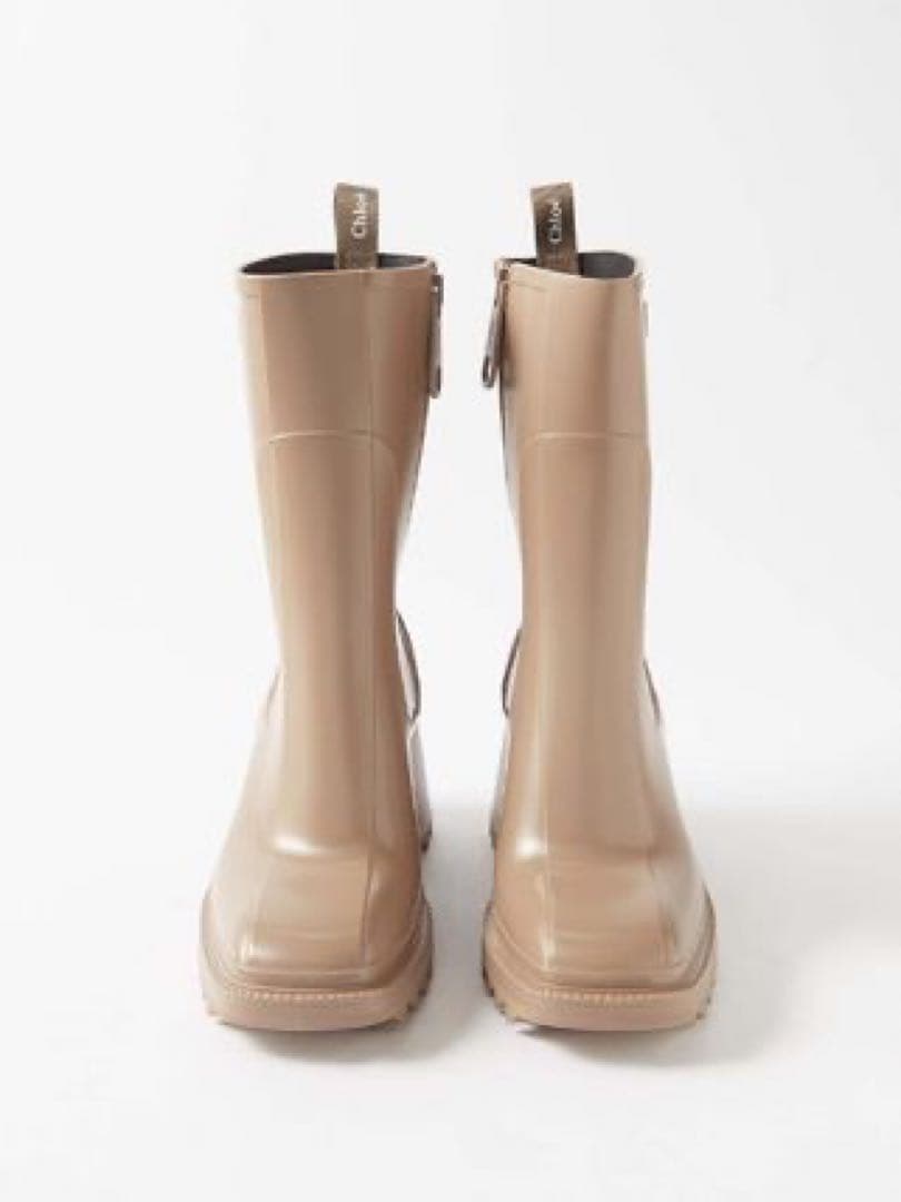 【美品】Chloe Betty レインブーツ ベージュ 長靴