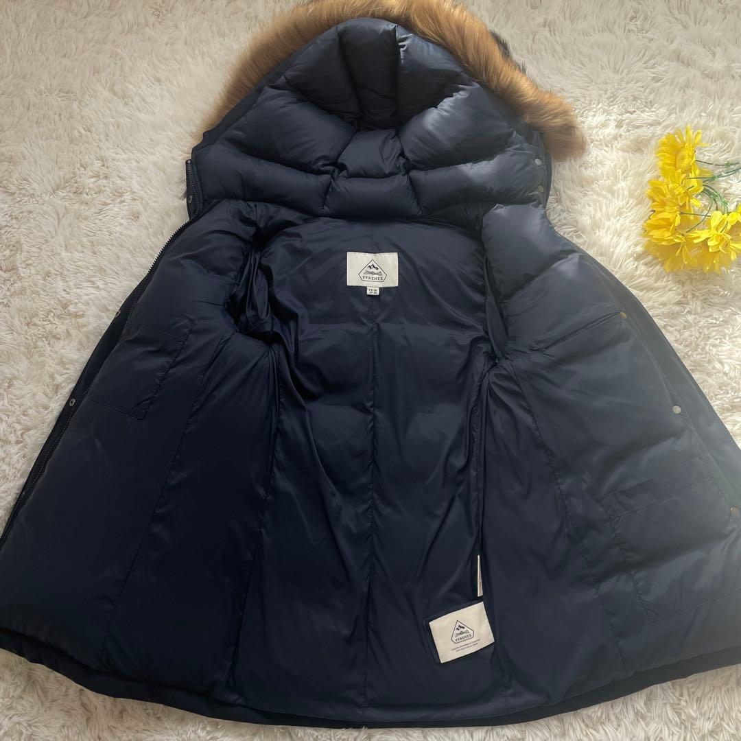 極美品✨ ピレネックス ボルドーファー ダウンコート レディース リアルファー