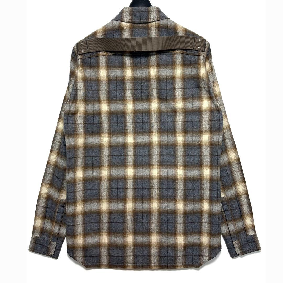 新品 RICK OWENS 25SS OUTERSHIRT GREY PLAID