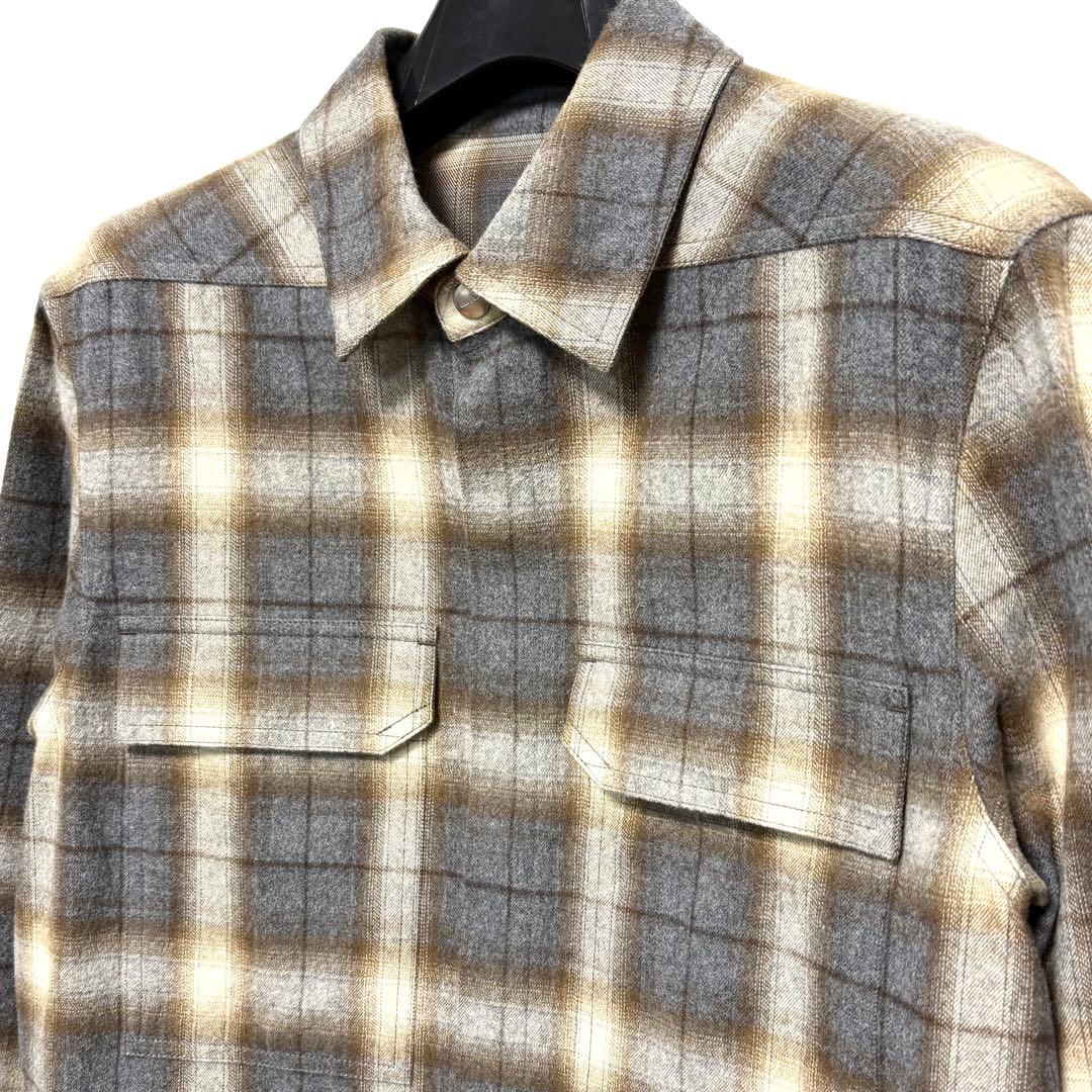 新品 RICK OWENS 25SS OUTERSHIRT GREY PLAID