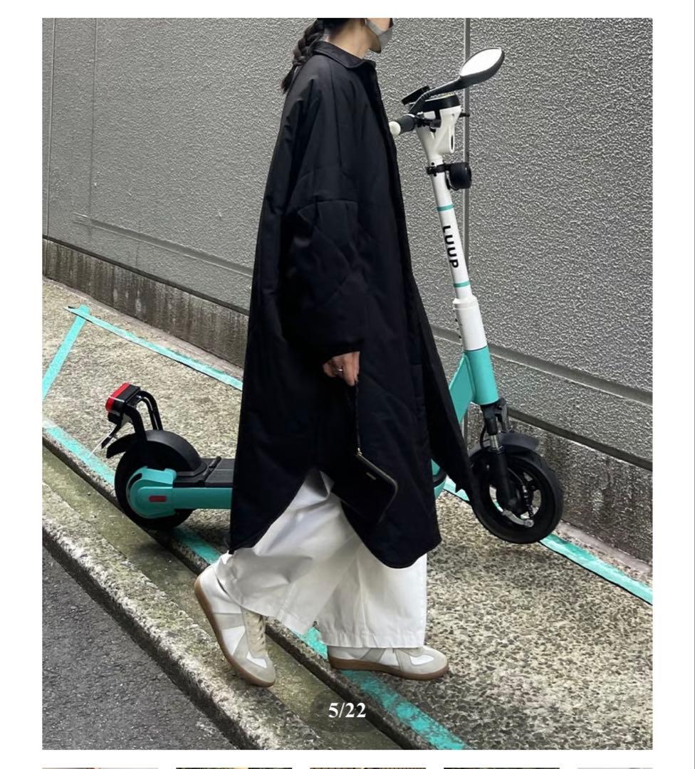 FASHIRU シャツボリュームコート　ブラック