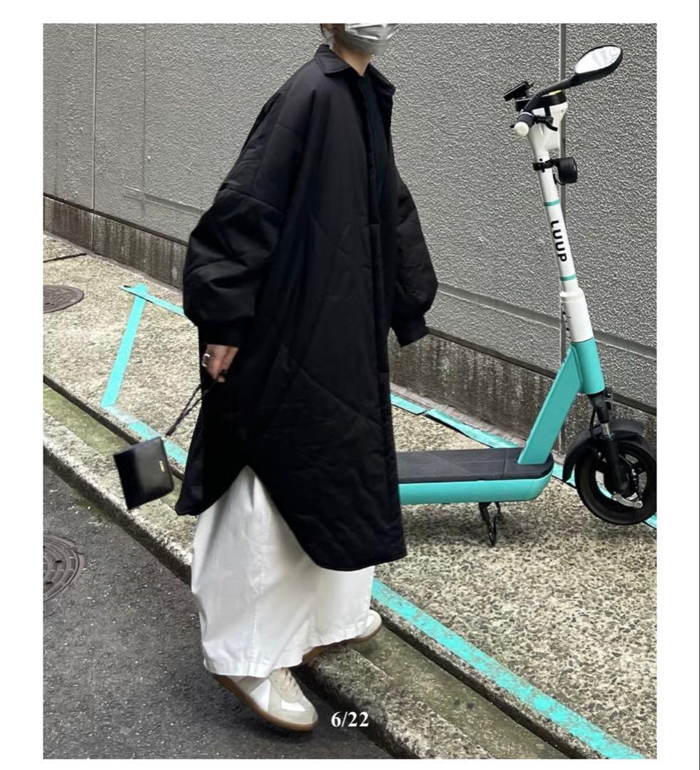 FASHIRU シャツボリュームコート　ブラック