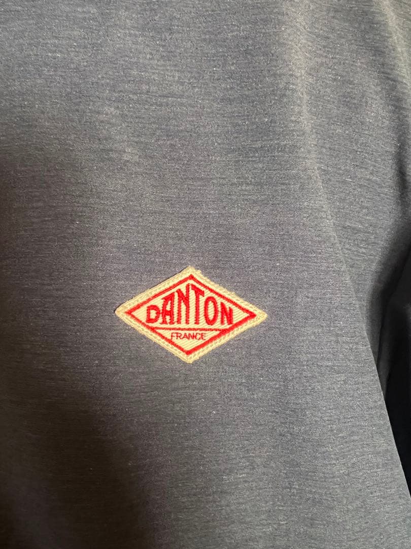 DANTON フード付きダウンジャケット ネイビー